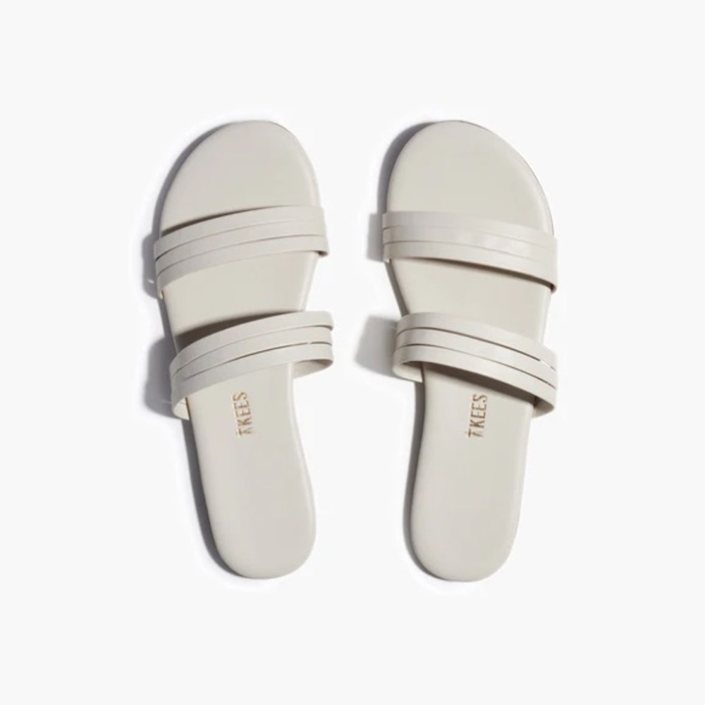 TKEES Allegra Slides Sandals in Stone